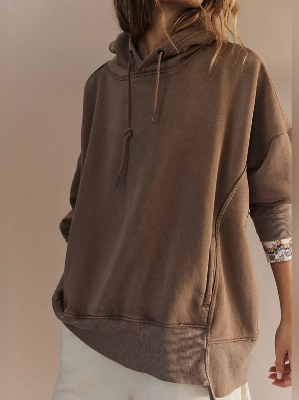Free People Movement Sprint to Finsh hoodie in Hickory